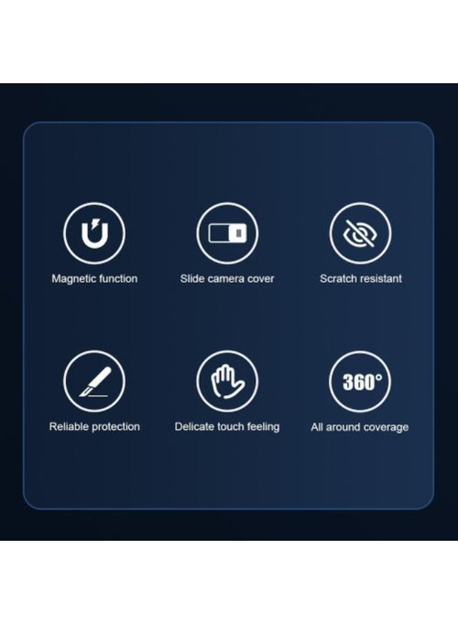 Nillkin 14 Pro Max case with camera protection and supports MagSafe - Blue - Image 5