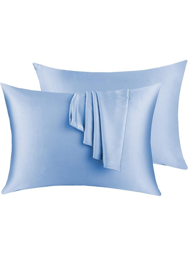 Vernia Natural Silk Pillowcase Set of 2 for Hair & Skin - Both Sides 19 Momme 600 Thread Count with Hidden Zipper - Image 1