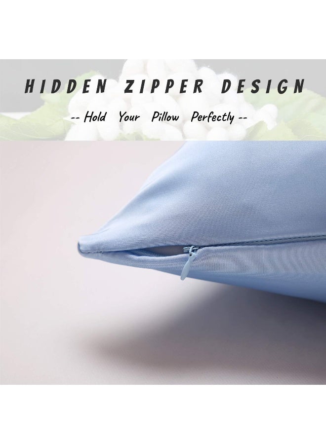 Vernia Natural Silk Pillowcase Set of 2 for Hair & Skin - Both Sides 19 Momme 600 Thread Count with Hidden Zipper - Image 3