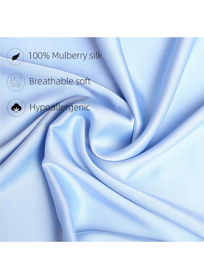 Vernia Natural Silk Pillowcase Set of 2 for Hair & Skin - Both Sides 19 Momme 600 Thread Count with Hidden Zipper - Image 2