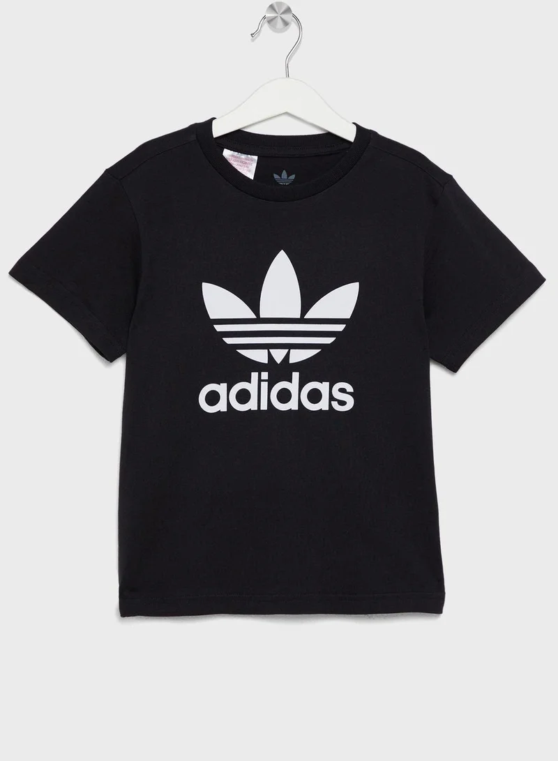 adidas تيشيرت تريفويل أسود أوريجينالز للأطفال