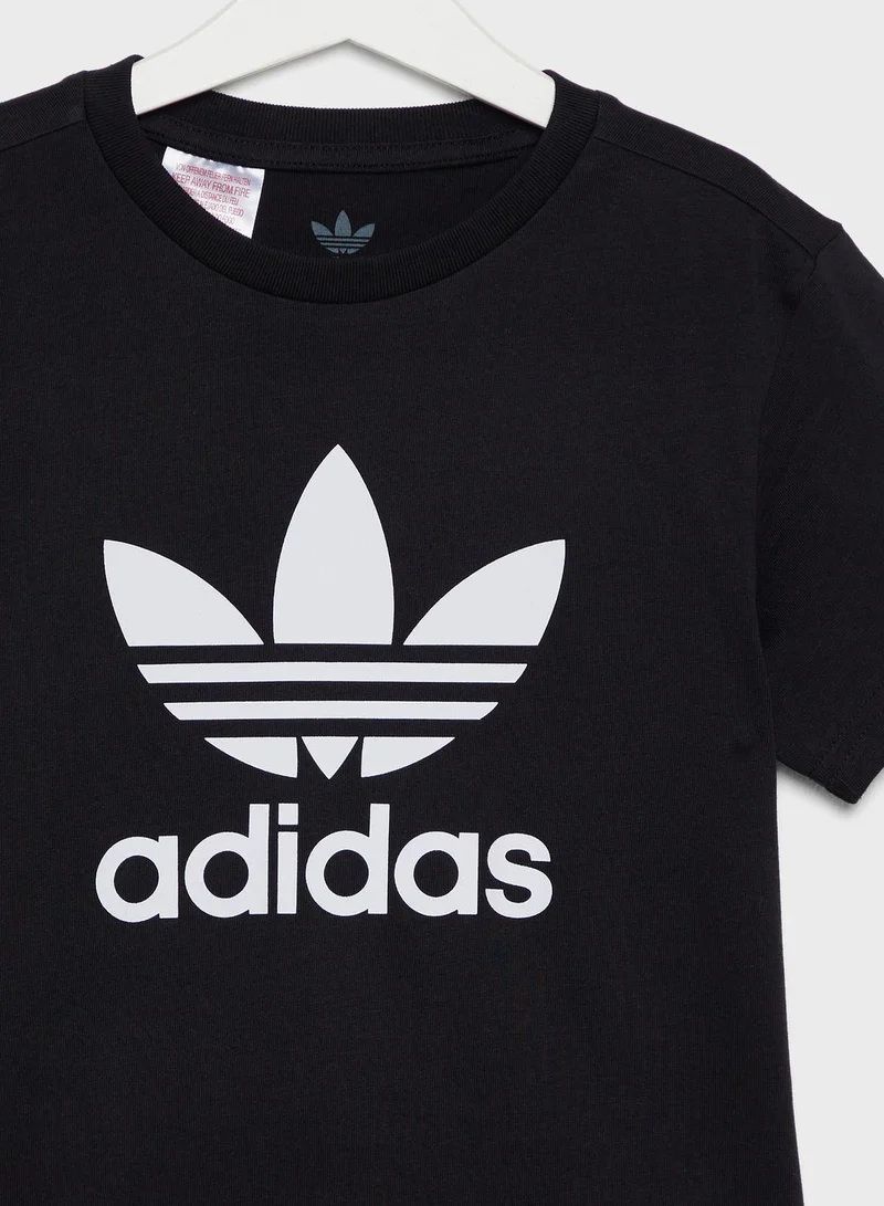 Adidas TREFOIL TEE Black Originals Kids T-SHIRTS