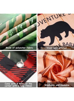 Tatuo Lumberjack Baby Shower Party Decorations Backdrop For Boy Buffalo Plaid Party Supplies Adventure Themed Party Decorations  - Image 4