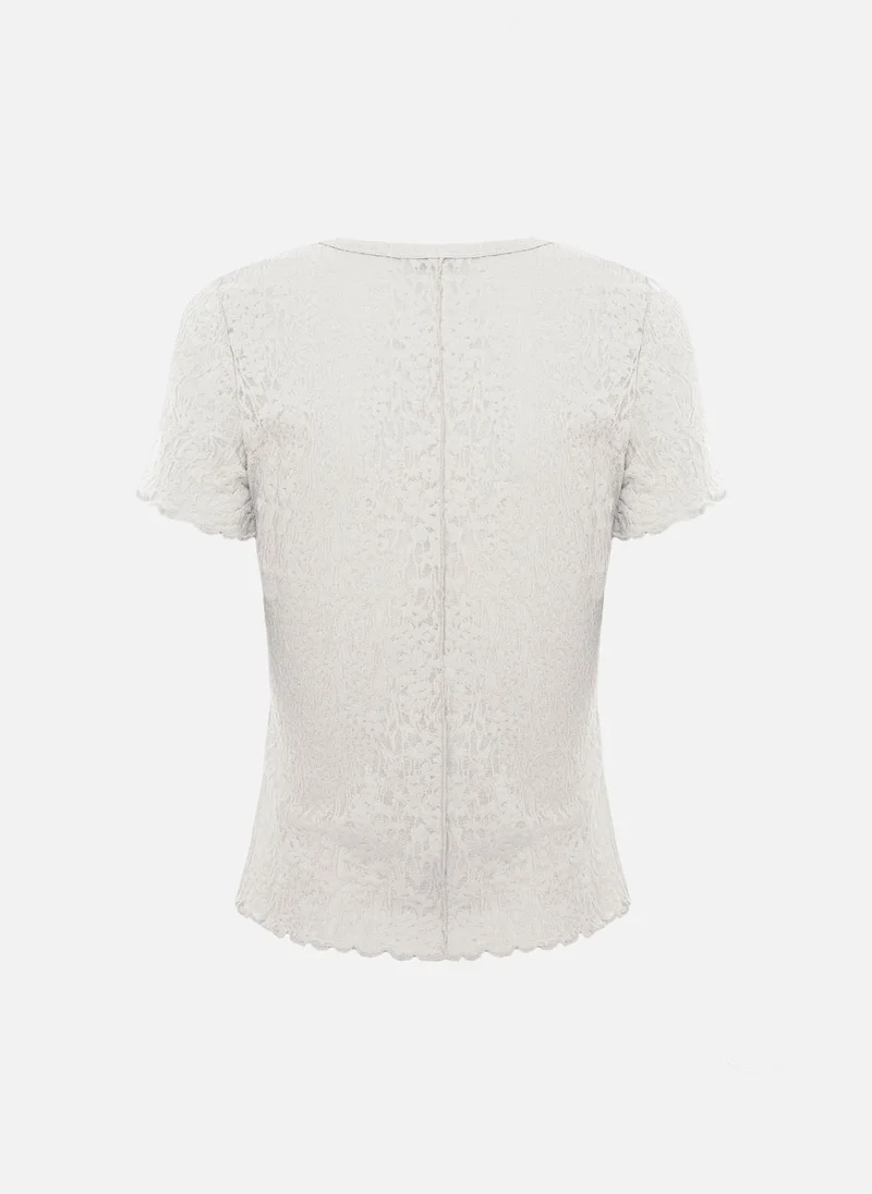 Lichi  Openwork fabric T-shirt for Women | Best Price UAE