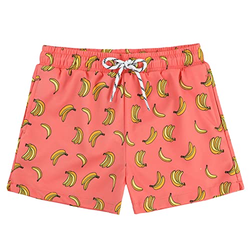 Durio Baby Boy Swim Trunks Quick Drying Swimsuit Baby Boy Bathing Suit Summer Swimwear Essentails Orange Banana 12-18 Months - Image 1