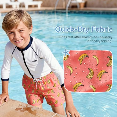 Durio Baby Boy Swim Trunks Quick Drying Swimsuit Baby Boy Bathing Suit Summer Swimwear Essentails Orange Banana 12-18 Months - Image 5