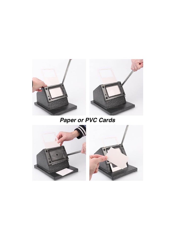 Kalon - Manual PVC ID Card Name Card Die Cutter Machine 86*54mm Black - Image 1