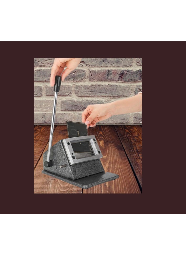 Kalon - Manual PVC ID Card Name Card Die Cutter Machine 86*54mm Black - Image 1