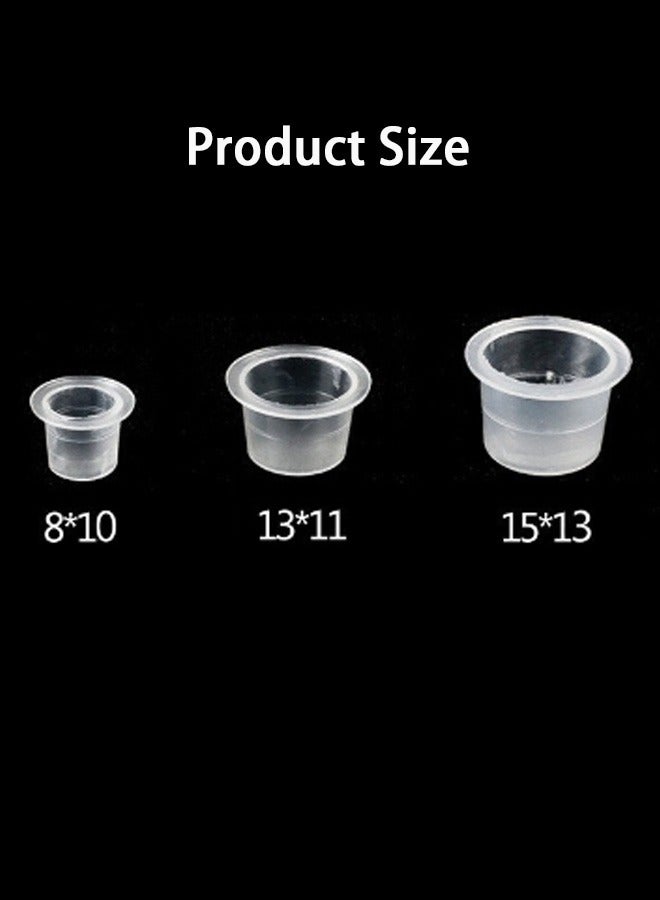 GMORO Tattoo Ink Caps,300 Pcs Mixed Size Disposable Pigment Cups,3 Sizes Plastic Cups Caps for Ink,Supplies  - Image 2