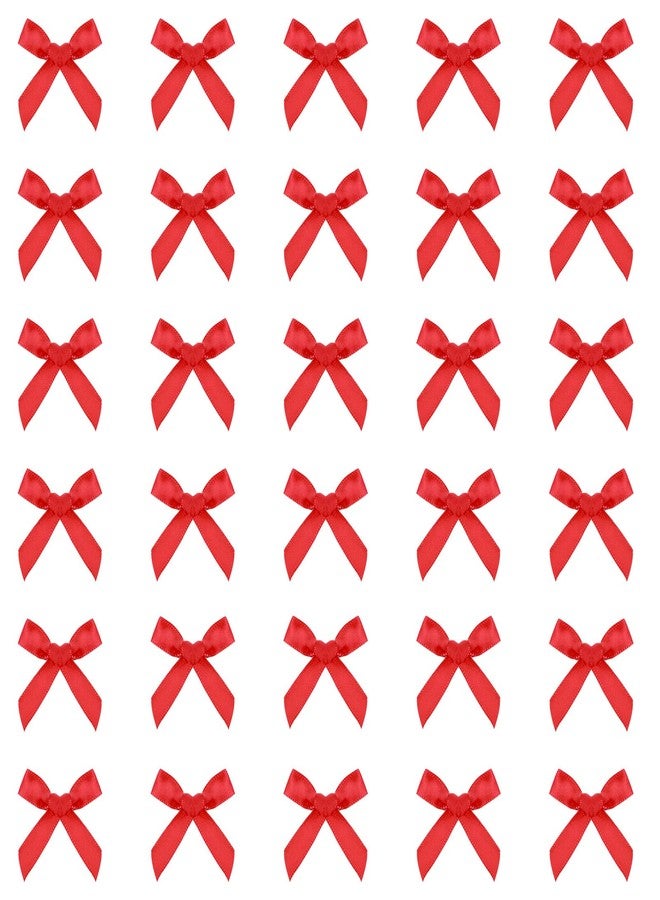 Larrel 30 Pcs Red Hair Bow, Mini Bows Hair Clips Cute Bowknot Satin Hairs Ribbon Red Barrettes Small Claw Clips Hairs Accessories for Women Girls Teens Braids Haires Decoration - Image 1