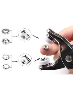 CELLEBII CELLEBII 100 Sets Metal Snaps Buttons with Fastener Pliers Press Tool Kit 10 Colors Hollow and Solid Metal Prong Buttons with Plastic Storage Case and Snap Plier for DIY Clothing Crafting Sewing  - Image 2