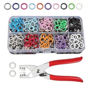 CELLEBII 100 Sets Metal Snaps Buttons with Fastener Pliers Press Tool Kit 10 Colors Hollow and Solid Metal Prong Buttons with Plastic Storage Case and Snap Plier for DIY Clothing Crafting Sewing - pzsku/Z88E5FF65F1F14FE8879CZ/45/1746637483/efdc01e9-16ab-4418-ab82-65bd2f2c954a