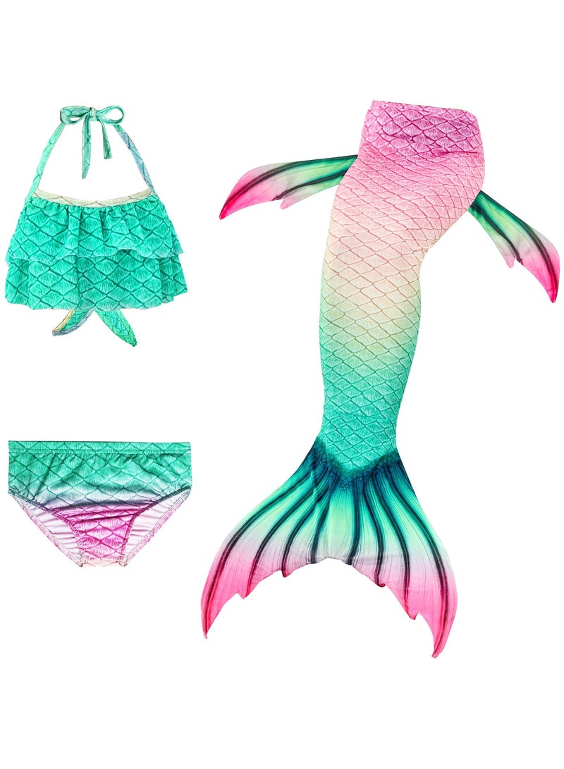 KUYING Children's Mermaid Swimsuit Bikini