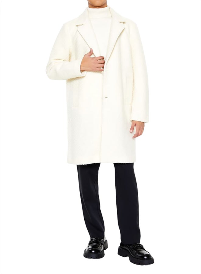 FOREVER 21 Textured Notched Coat  - Image 1