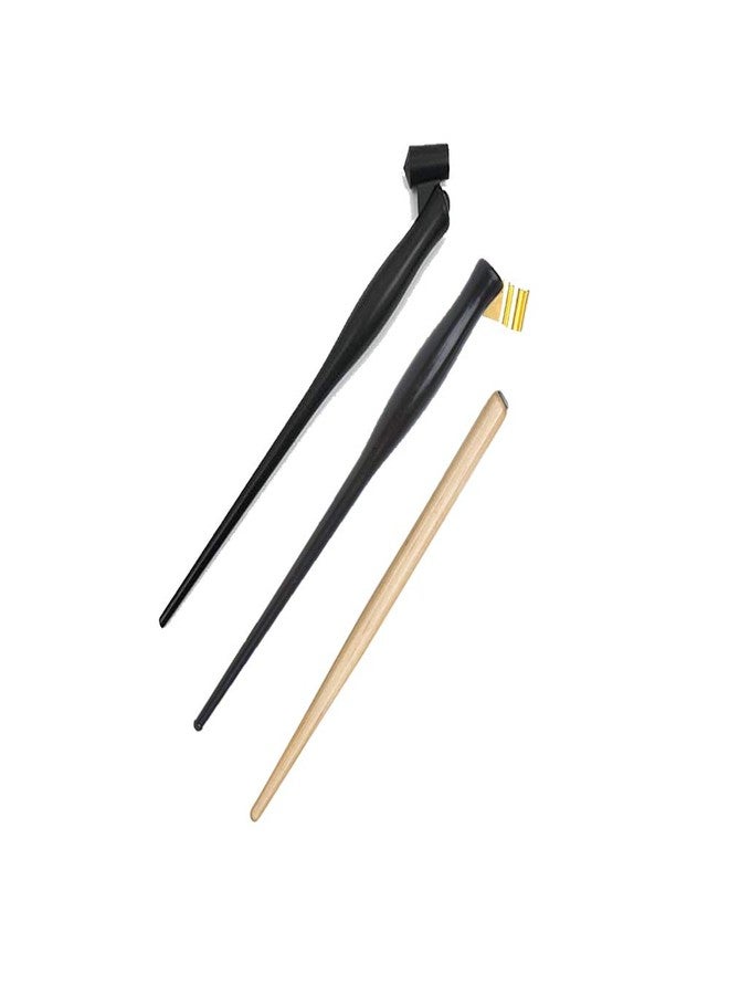 Isomars Calligraphy Dip Pen Set of 3 - Brass Flange Oblique, Plastic Oblique, Wooden Manga Holder - Image 1