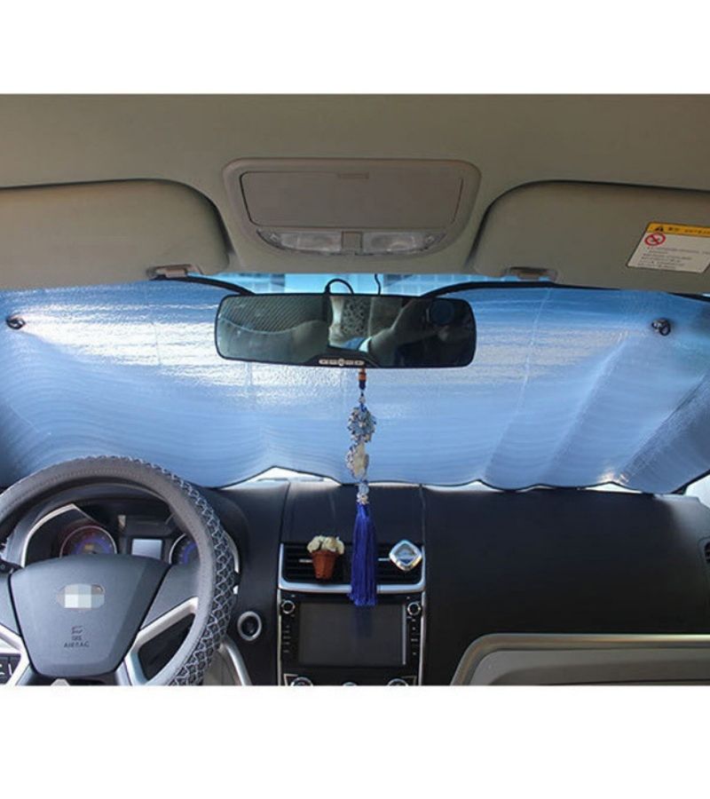 Automotive Car Sunshade Single Sided Silver Reflective UV Protection Foam Sunshade 130 x 60 cm 51 x 23.6 Inches Anti Sunburn High Temperature Summer Protection - Image 3