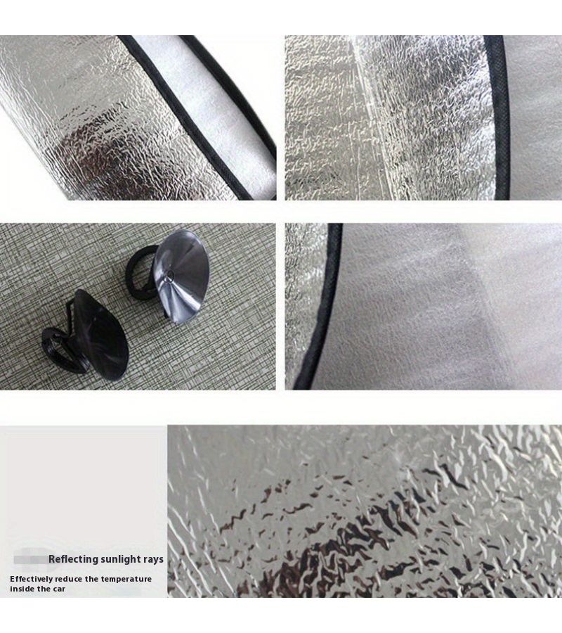Automotive Car Sunshade Single Sided Silver Reflective UV Protection Foam Sunshade 130 x 60 cm 51 x 23.6 Inches Anti Sunburn High Temperature Summer Protection - Image 4