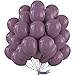 PartyWoo Dusty Purple Balloons 50 pcs 12 Inch Matte Mauve Dark Purple Latex Helium Balloons for Wedding Baby Shower Gender Reveal Graduation Butterfly Birthday Party Decorations PurpleF50 - Image 2