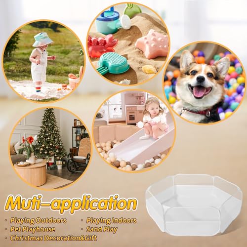 TRENDPLAY بركة كرات قابلة للطي للأطفال، خيمة لعب كبيرة للأطفال، بركة كرات، بيت لعب مع حقيبة تخزين، للأولاد والبنات والكلاب والقطط والفيران، داخلية وخارجية، بيضاء - Image 5