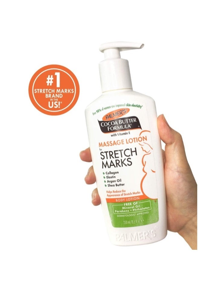 PALMER'S Body massage lotion to get rid of stretch marks with 250ml cocoa butter formula two pieces  - Image 3
