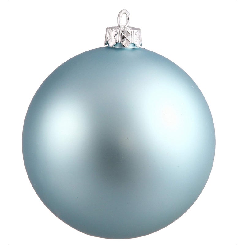 Vickerman Vickerman 3 Baby Blue Matte Ball Ornament  12 per Bag  Shatterproof and UV Resistant  Reliable and Durable  Ready to Hang  Unique Christmas Tree Ornaments  Unique Blue Ornament