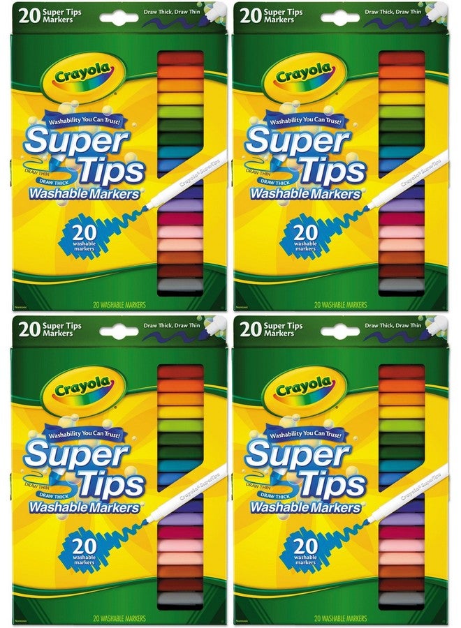 Crayola 588106 20Ct Super Tips Marker (Pack Of 4) - Image 2