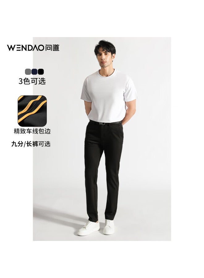Wendao Business Casual Series New Commuter Versatile Straight-leg Men's Pants K9013, Black Trousers, Size 30
