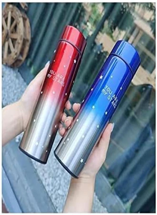 Stainless Steel Vacuum Flask Thermos with LCD Touch Temperature Display and Strainer - Blac/Silver  - Image 3