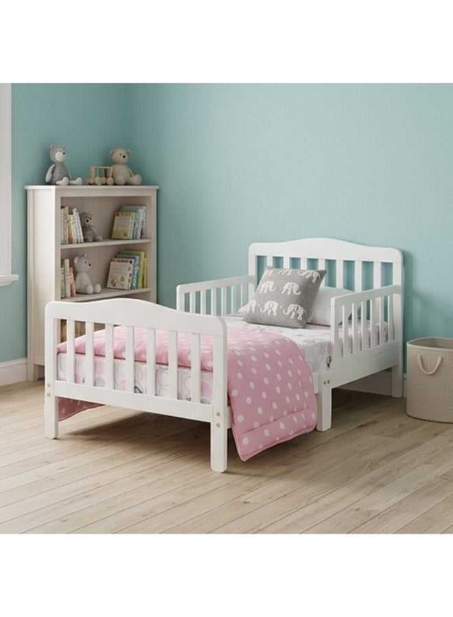 السعادة هوم  Modern solid wood crib, 130x70 cm - natural wood color - Image 2