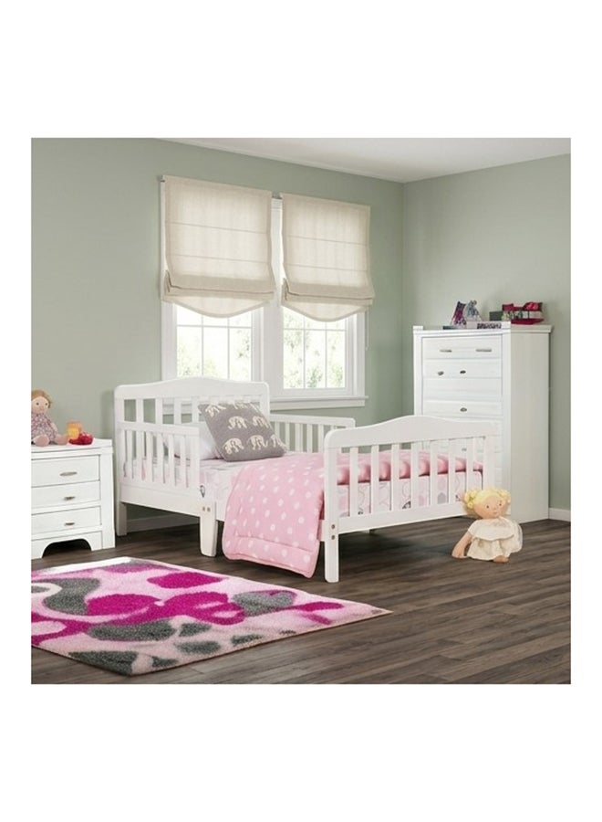 السعادة هوم  Modern solid wood crib, 130x70 cm - natural wood color - Image 1