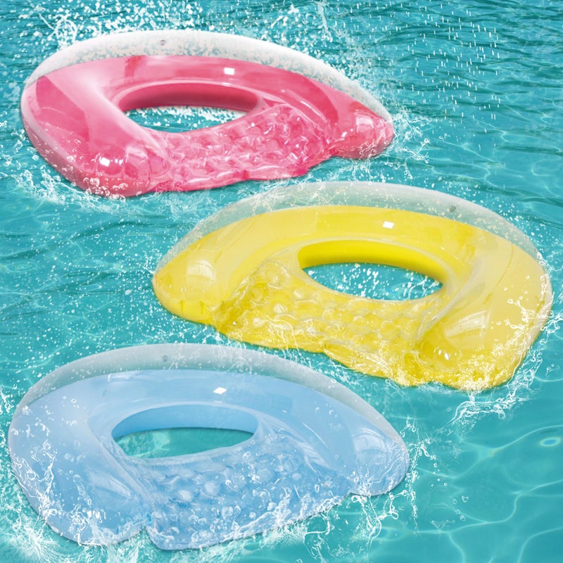 PuppyuWill 3 Pack Pool Floats Adult, PuppyuWill Minimalist Design Pool Chair Float, 52" X 38" Dopamine Colors, Drifter, Chair, Hammock 3-in-1 Inflatable Pool Toys for Pool Party, Lake, River, Sea, Outdoor - Image 1