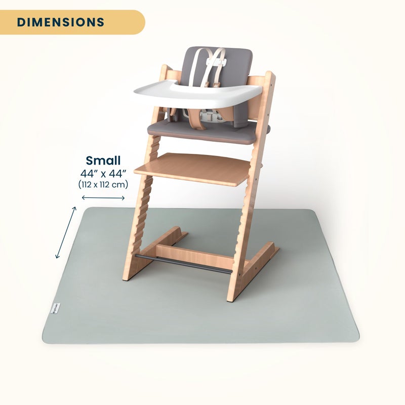 Tiny Twinkle Splat Mat for Under High Chair or Table | 51" x 51" Waterproof & Mess-Proof High Chair Mat for Baby, Machine Washable for Mealtime or Art(Sage) - Image 2