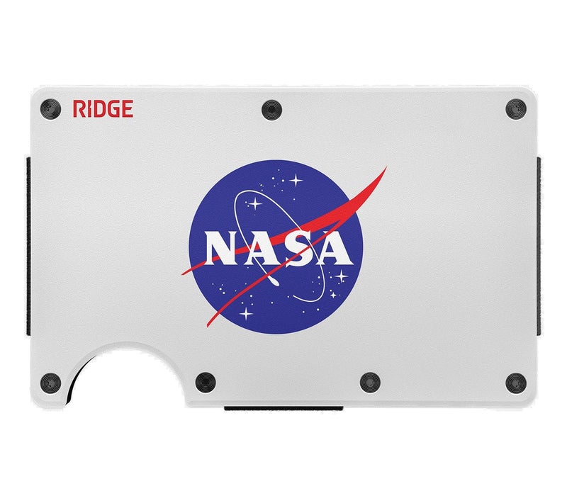 The Ridge Ridge Wallet for Men - Slim Minimalist Compact Wallet and Card Holder, RFID Protected Front Pocket Wallets for Men with Integrated Cash Strap (NASA Glow) - Image 1