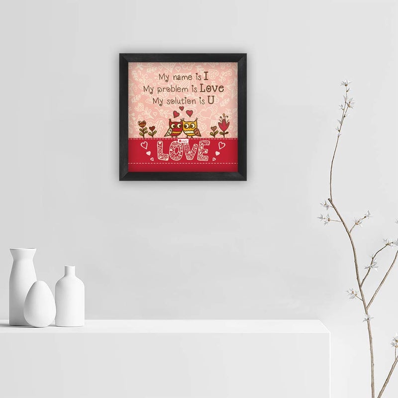 Indigifts Indigifts Valentine Gift for Boyfriend Love Love Quote Printed Pink Poster Frame 6x6 inches Valentine Gifts for Girlfriend Love Gifts for Boyfriend Gift for Boyfriend Birthday - Image 2
