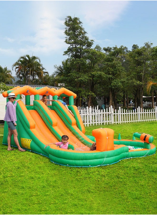 JSAITOYS Thicket Elephant Jumping House With Water Slide and Pool Bounce Castle Inflatable Bouncing House for Kid  - Image 1
