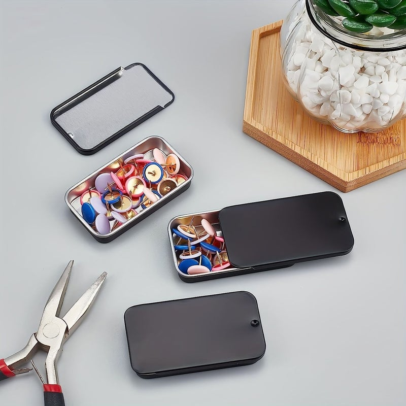 44pcs Metal Sliding Lid Storage Box for Art Supplies Small Items Handmade Accessories - Image 4