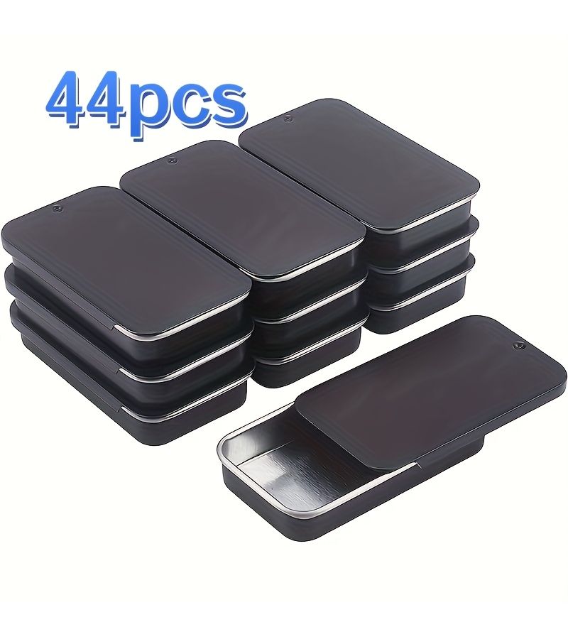 44pcs Metal Sliding Lid Storage Box for Art Supplies Small Items Handmade Accessories - Image 1
