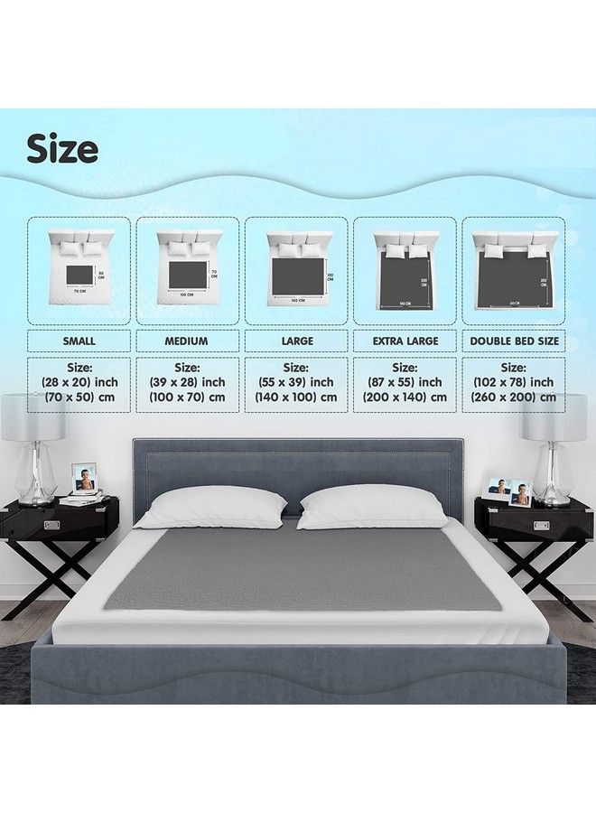 Amigos 2 Pieces Waterproof Baby Bed Protector Dry Sheets For New Born Babies Reusable Mats Cot & Bassinet (Large(140X100Cm) Sky Blue) - Image 5