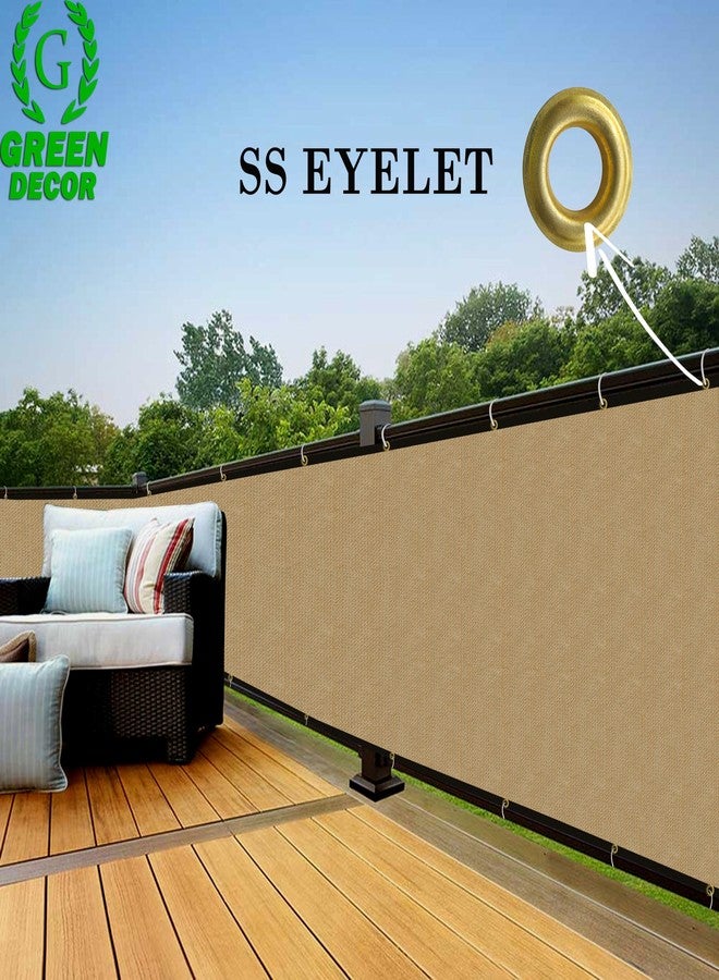 GREEN DECOR HDPE 180 GSM Fabric with PP Band(Beige Color, 2X2 MTR) Baby Safety Net Protector for Balcony & Staircase Railing Guard,Balcony Stairway Net Baby Safety Products for Indoor&Outdoor - Image 4