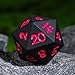IUSTIDIE 7Die Silicone DND Dice Polyhedral Dice DD Dice Set Round Edges Soft Perfect Bouncer for DD RPG Bar Pub Club Classroom Party GamesBlack wRed Numbers - Image 4
