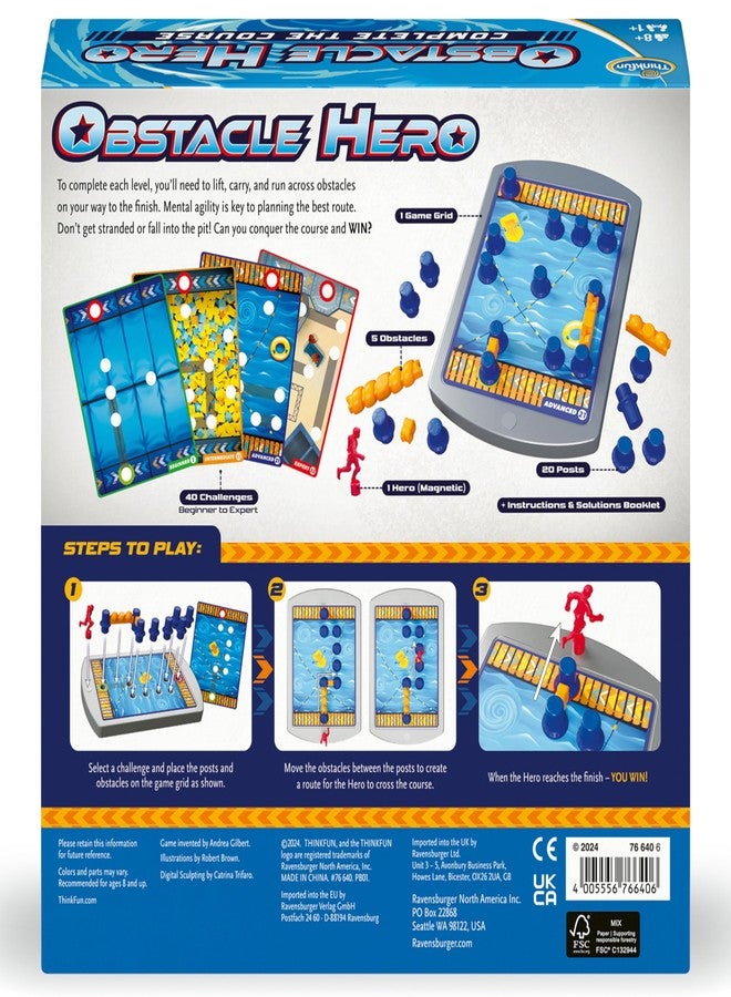 ThinkFun Obstacle Hero – Magnetic Logic Game | 40 Easy to Expert Challenges | Build Routes, Lift Obstacles, and Test Mental Agility |for Ages 8+ - Image 5