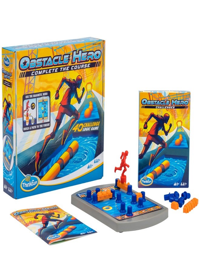 ThinkFun Obstacle Hero – Magnetic Logic Game | 40 Easy to Expert Challenges | Build Routes, Lift Obstacles, and Test Mental Agility |for Ages 8+ - Image 1