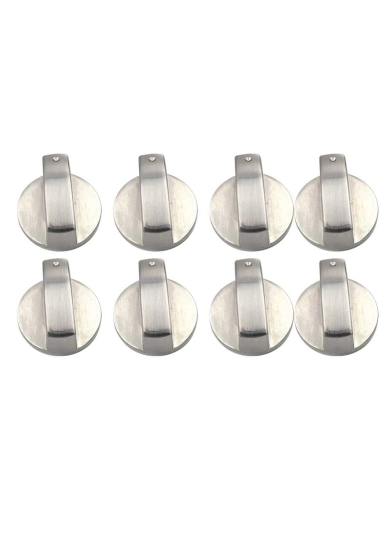 8pcs Metal Gas Stove Control Knobs, Adaptors for Oven Switch and Cooking Surface, Replacement Knobs for Gas Stove and Cooker Hob Control  - Image 1