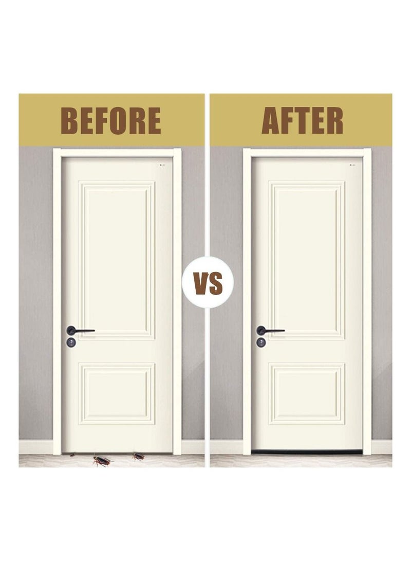 Altheqa 1pc 95cm Foam Bottom Seal Sound Proof Dust Proof Anti Cockroach Anti Insect Flexible Door Gap (Black) - Image 3