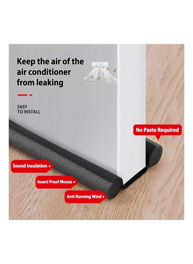 Altheqa 1pc 95cm Foam Bottom Seal Sound Proof Dust Proof Anti Cockroach Anti Insect Flexible Door Gap (Black) - Image 4