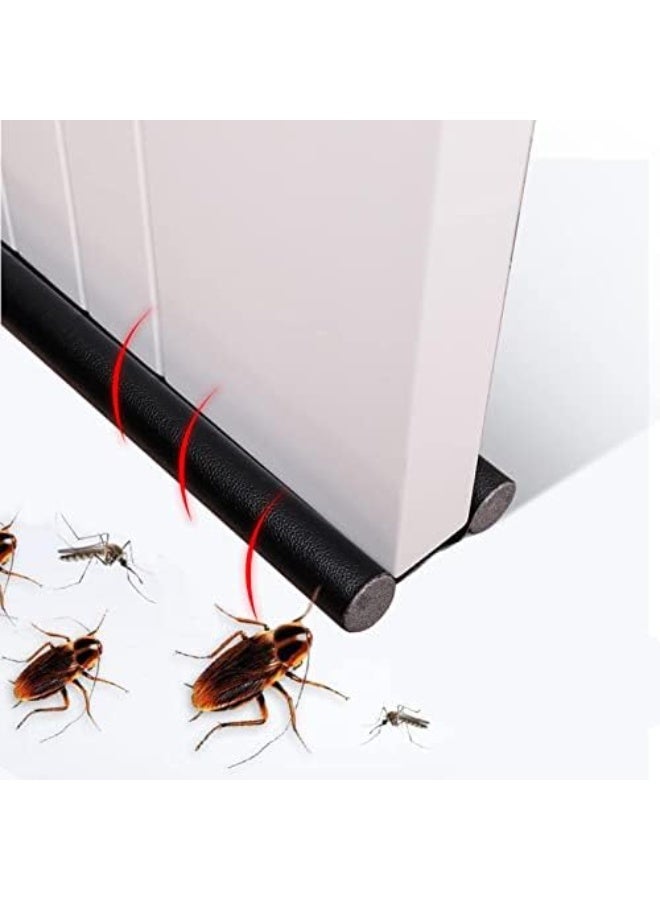 Altheqa 1pc 95cm Foam Bottom Seal Sound Proof Dust Proof Anti Cockroach Anti Insect Flexible Door Gap (Black) - Image 1