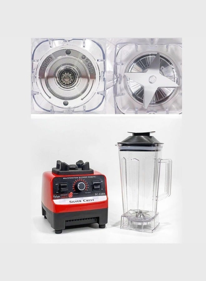 SILVER CREST Juicer Mixer Blender  Smoothie Maker 2L Containers Steel Blades Ice Crush Function Multi Mill Grinder Chopper Countertop Food Blender Accessories mixer grinder juicer machine food processors[Sc-1589] - Image 3