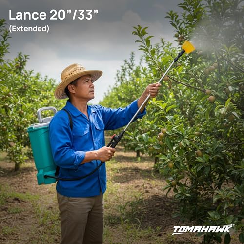Tomahawk Oxford® ELE-0512 12V Battery Operated Sprayer 5L | Built-in 1.3Ah Battery | 1.2–2.2 L/Min Flow | 0.4MPa Pressure 4 Nozzles, Extendable Lance, Battery Indicator Agriculture & Garden Sprayer - Image 4