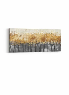 LOWHA Framed Canvas Wall Art Stretched Over Wooden Frame, Panorama Orientation Abstract Marble Painting, For Home, Living Room, Office Décor  - Image 3