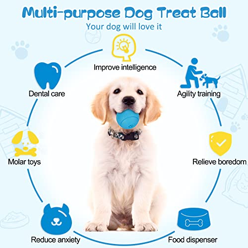 HIPPIH Dog Puzzle Toys 2 Pack, Dog Enrichment Toys for Large Dogs & Small Dogs, Puppy Balls for Treat Dispensing, Durable Balls for Teeth Cleaning/IQ Training/Chewing - Image 4
